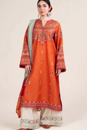 Zara Shahjahan FF032-A Luxury Embroidered Lawn 3Pc Suit